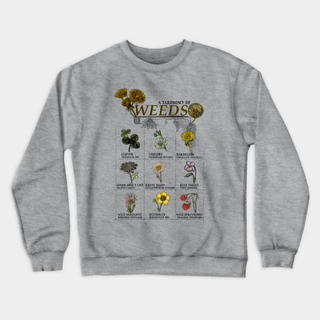 Weeds, An Incomplete Taxonomy Crewneck Sweatshirt by Maiden Names